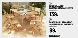 Brico Depôt Cadeira com braços de jardim riveo 2 unidades promoção