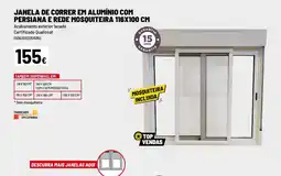 Brico Depôt Janela de correr em alumínio com persiana e rede mosquiteira 116x100 cm promoção