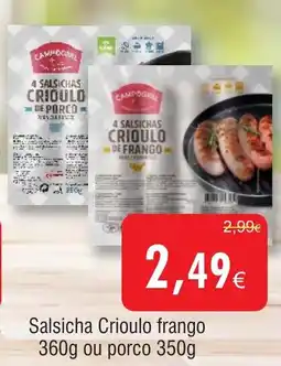Froiz Salsicha Crioulo frango promoção