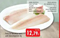 Froiz Filete de bacalhau sem pele descongelado promoção