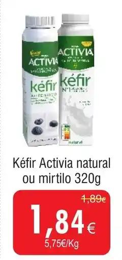 Kéfir Activia natural ou mirtilo