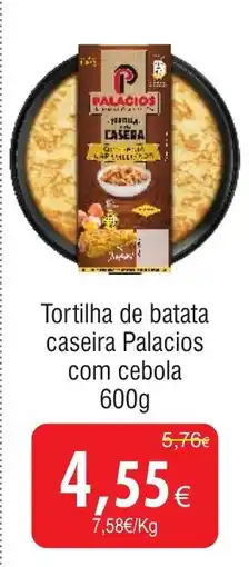 Tortilha de batata caseira Palacios com cebola