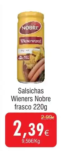 Salsichas Wieners Nobre frasco