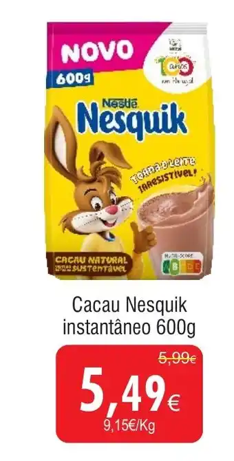 Froiz Cacau Nesquik instantâneo promoção