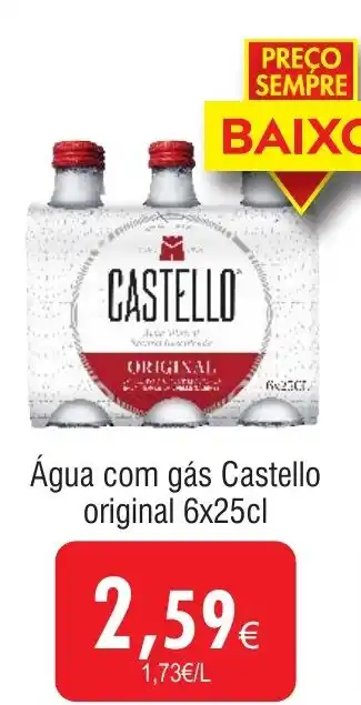 Froiz Água com gás Castello original promoção