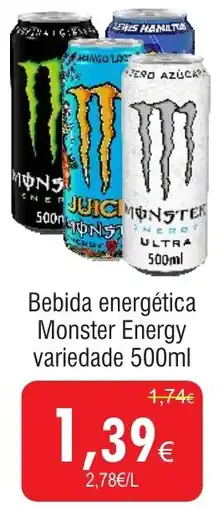 Bebida energética Monster Energy variedade