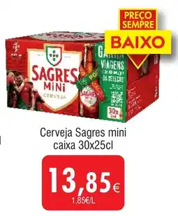 Froiz Cerveja Sagres mini caixa promoção