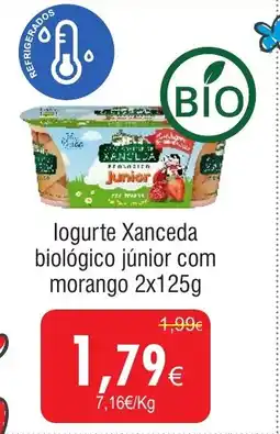 logurte Xanceda biológico júnior com morango