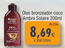 Froiz Óleo bronzeador coco Ambre Solaire promoção