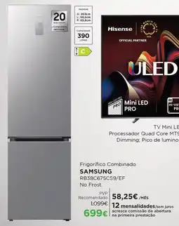 El Corte Inglés Frigorífico Combinado SAMSUNG promoção