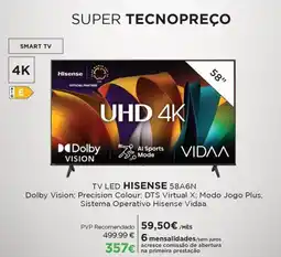 El Corte Inglés TV LED HISENSE 58A6N promoção
