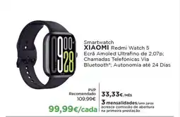 El Corte Inglés Smartwatch XIAOMI Redmi Watch 5 promoção