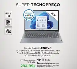 El Corte Inglés Bundle Portátil LENOVO promoção