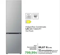 El Corte Inglés Frifgorífico Combinado LG GBV7280CPY promoção