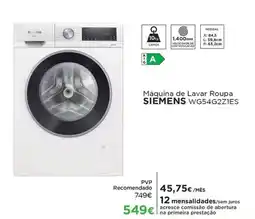 El Corte Inglés Máquina de Lavar Roupa SIEMENS WG54G2ZIES promoção