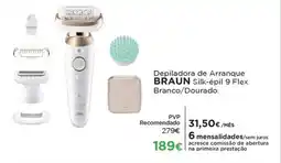 Depiladora de Arranque BRAUN Silk-épil 9 Flex Branco/Dourado.