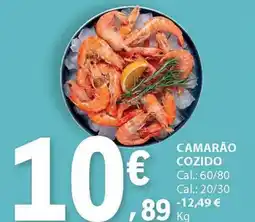 E.Leclerc Camarão cozido promoção