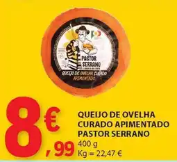 Queijo de ovelha curado apimentado pastor serrano