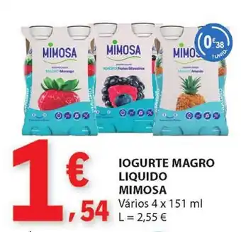 E.Leclerc Iogurte magro liquido mimosa promoção