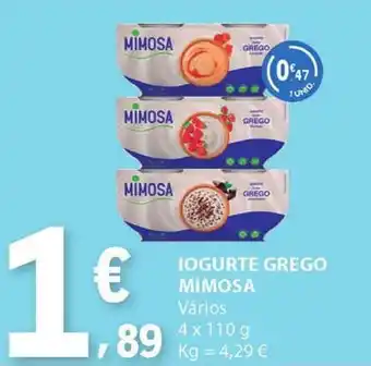 E.Leclerc Iogurte grego mimosa promoção