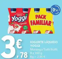 E.Leclerc Iogurte líquido yoggi promoção