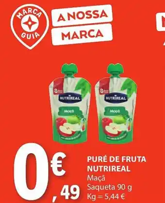 E.Leclerc Puré de fruta nutrireal maçã saqueta promoção