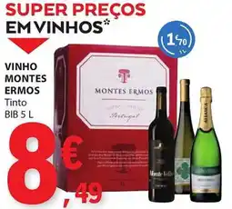 E.Leclerc Vinho montes ermos tinto bib promoção