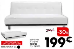 Conforama Sofá Cama 3 Lugares THIRD promoção