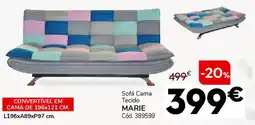 Conforama Sofá Cama Tecido MARIE promoção