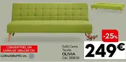Conforama Sofá Cama Tecido OLIVIA promoção