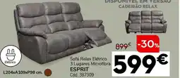 Conforama Sofá Relax Elétrico 3 Lugares Microfibra ESPRIT promoção