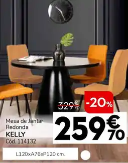 Conforama Mesa de Jantar Redonda KELLY promoção
