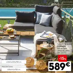 Conforama Conjunto de Jardim CORNER promoção