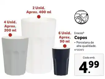 Lidl Ernesto Copos promoção