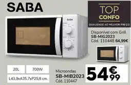 Conforama Microondas SB-MIB2023 promoção