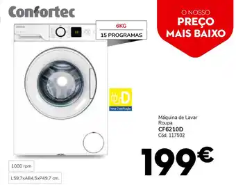 Conforama Máquina de Lavar Roupa CF6210D promoção