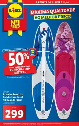 Lidl Mistral Prancha Stand Up Paddle Insuflável All Round/ Floral promoção