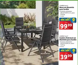 Lidl LIVARNO home Mesa em Alumínio para Jardim promoção