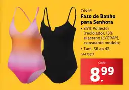 Lidl Crivit Fato de Banho para Senhora promoção