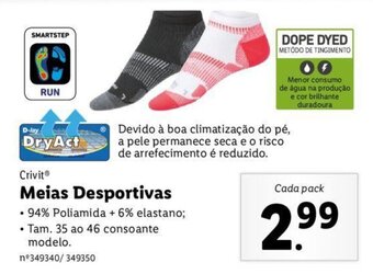 Lidl Crivit Meias Desportivas promoção