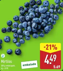 ALDI Mirtilos promoção
