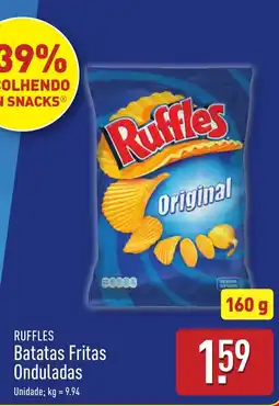 ALDI RUFFLES Batatas Fritas Onduladas Unidade; promoção