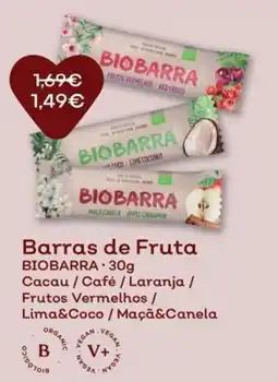 Celeiro Barras de Fruta BIOBARRA promoção