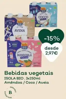 Celeiro Bebidas vegetais ISOLA BIO. promoção