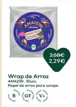 Celeiro Wrap de Arroz AMAZIN. promoção