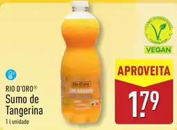 ALDI RIO D'ORO Sumo de Tangerina promoção