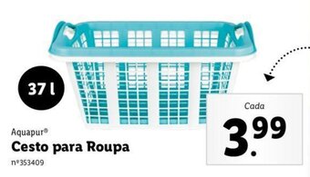Lidl Aquapur Cesto para Roupa promoção