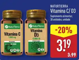 ALDI NATURTIERRA Vitamina C/ D3 promoção