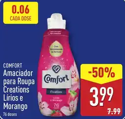 ALDI COMFORT Amaciador para Roupa Creations Lírios e Morango promoção