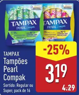 ALDI TAMPAX Tampões Pearl Compak promoção